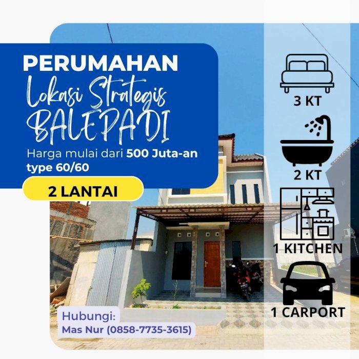 Dijual cepat Perumahan Pesan bangun Lokasi strategis Balepadi