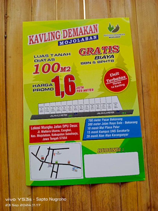 Kavling MUTIARA Mojolaban