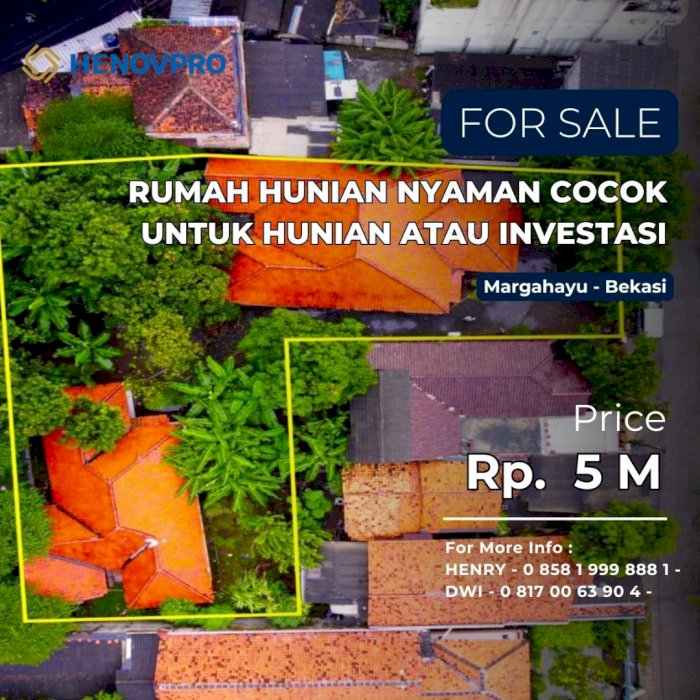 DIJUAL – Rumah Hunian Nyaman di Margahayu Bekasi cocok untuk hunian