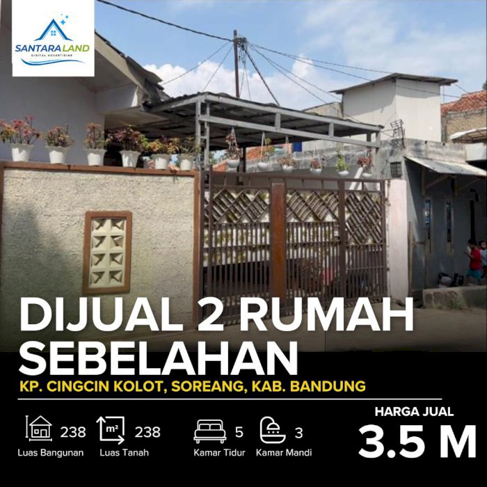 Dijual 2 Rumah Sebelahan di Kp. Cingcin Kolot, Soreang, Kab. Bandung
