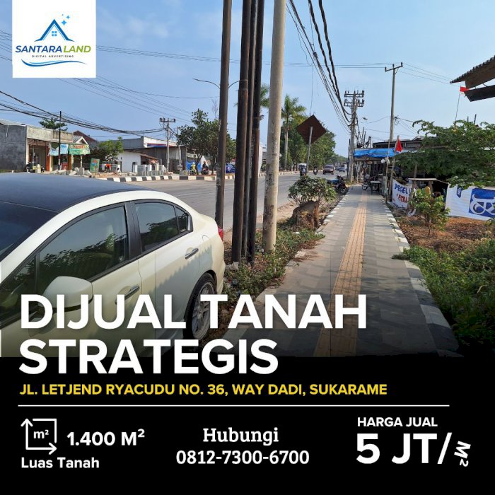 Dijual Tanah Strategis di Bandar Lampung