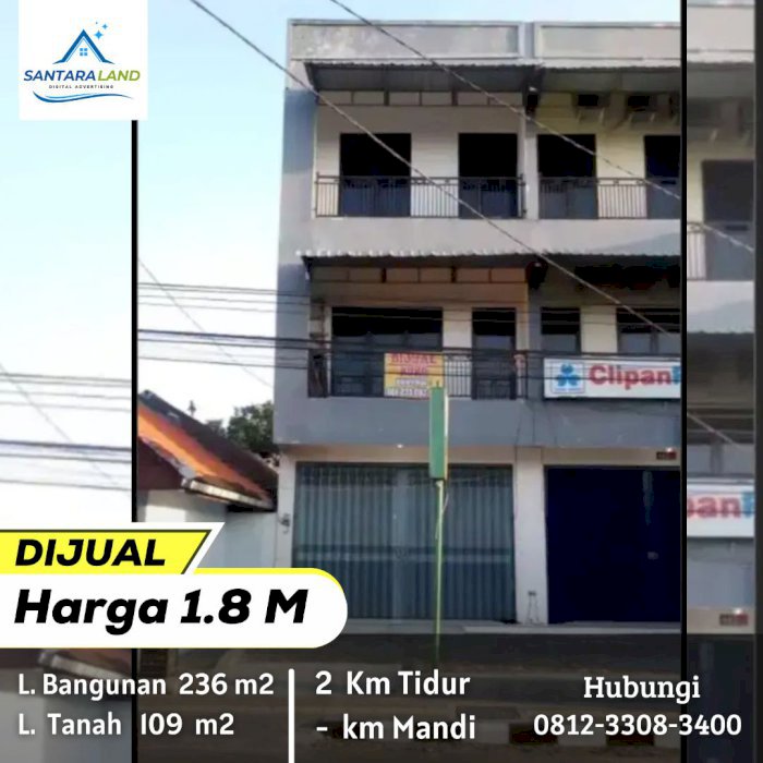 Dijual Cepat Ruko 3 Lantai di Pusat Kota Kediri