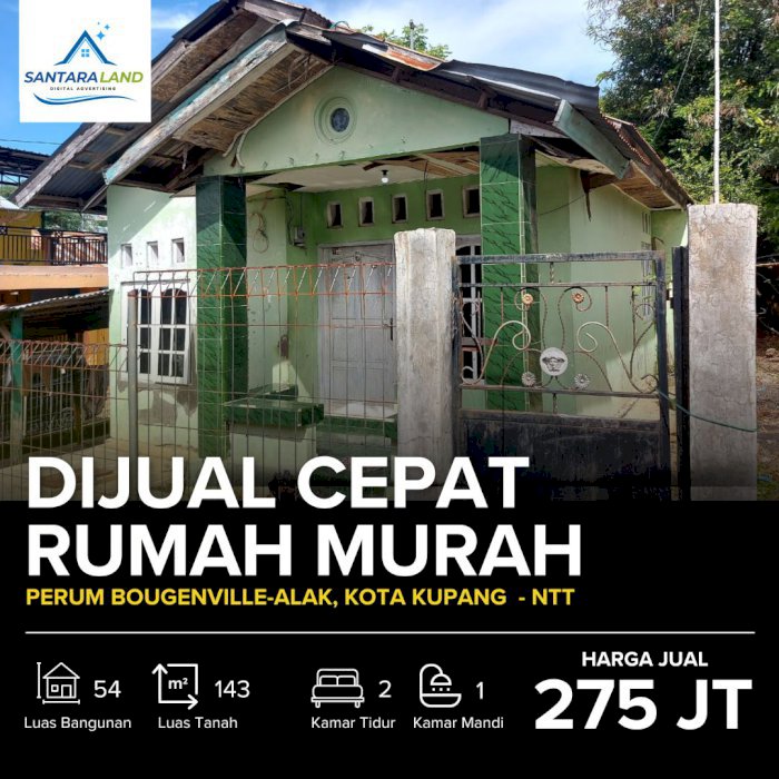 Dijual Cepat Rumah Murah di Perum Bougenville-Alak