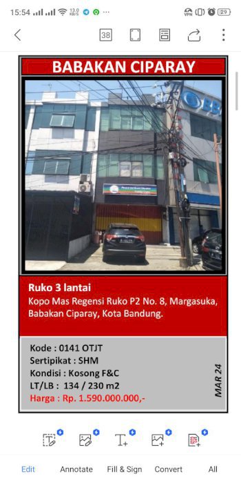 Ruko Lelang murah babakan ciparay