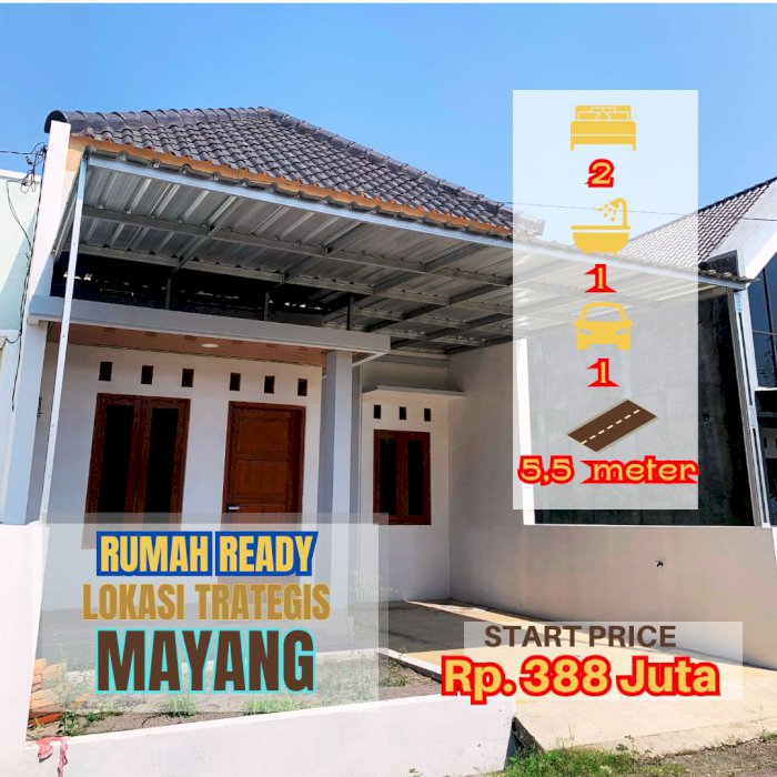 Rumah siap Huni dekat Gentan 2KT, 1KM