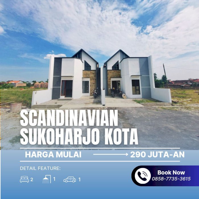 Rumah Scandinavian di Sukoharjo kota