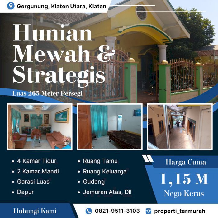 Rumah Mewah Dekat Pusat Kota Banyak Fasilitas Murah Butuh Uang Segera