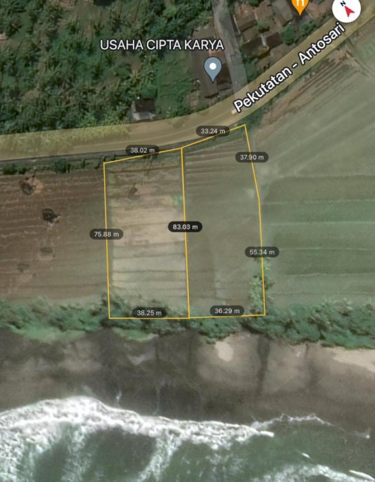 Beach front Di jual tanah los pantai denpasar gilimanuk