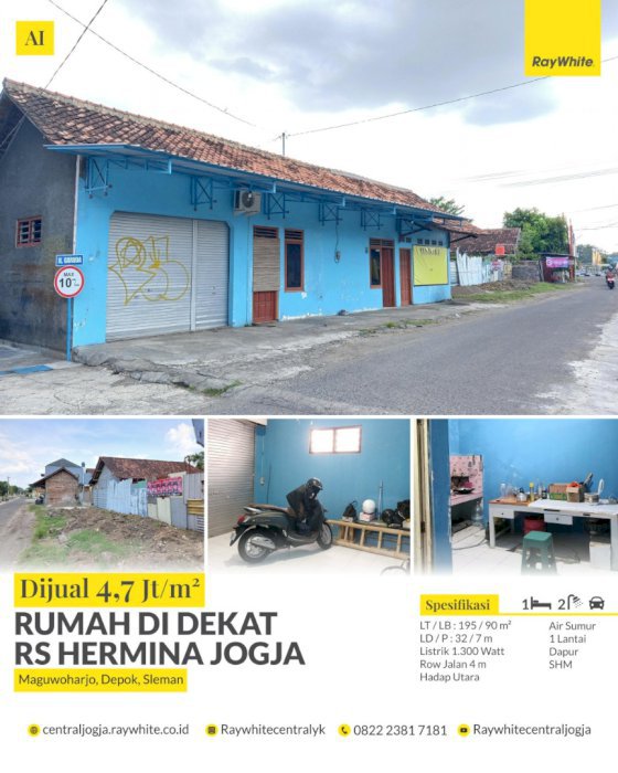 Di jual bangunan cocok untuk ruang usaha di daerah Maguwoharjo sleman