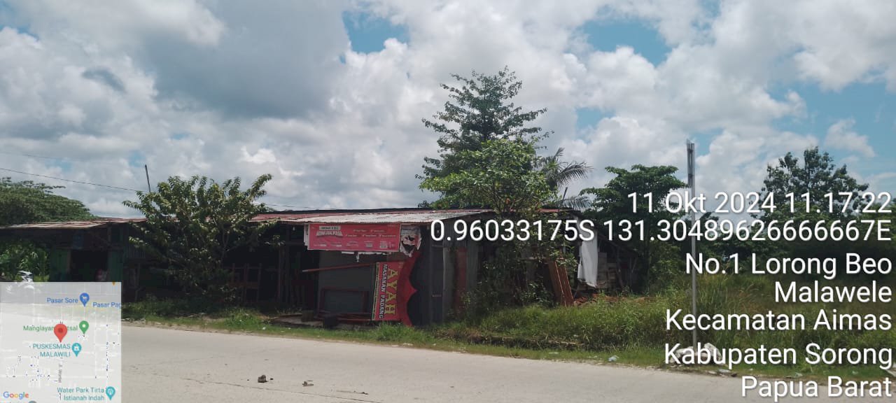 JUAL TANAH DI KAB.SORONG AIMAS UNIT 2 SEBELUM SPBU