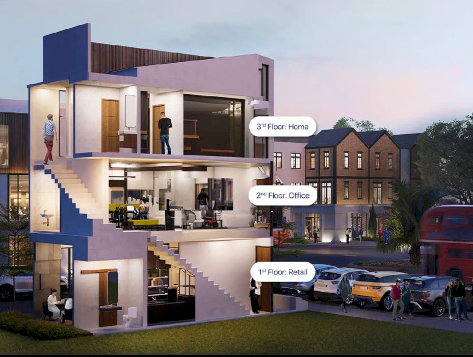 Dijual Ruko 3 Lantai lokasi Strategis tengah  kota mandiri cikarang