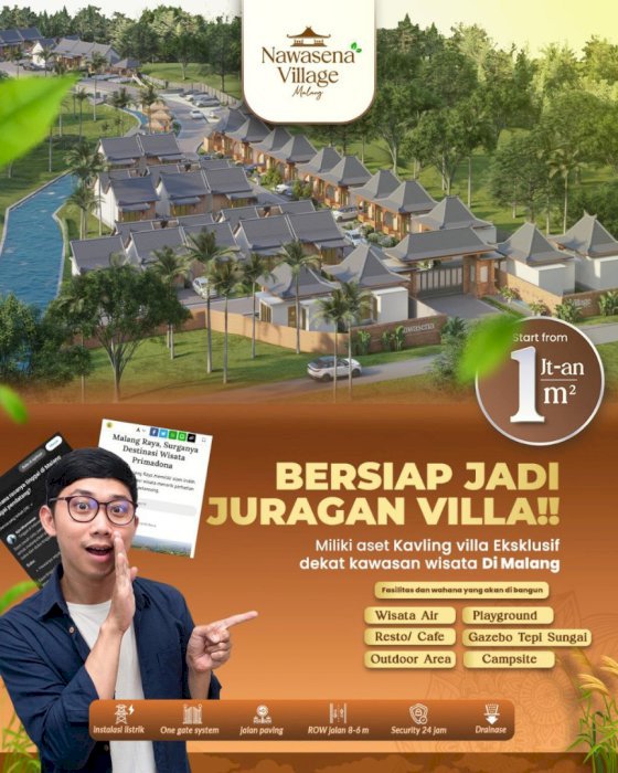 Kavling dengan view Gunung Kawi dan Semeru