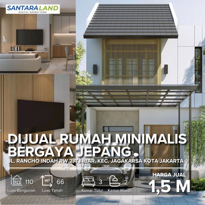 Rumah Minimalis Bergaya Jepang – Tersedia 3 Unit Lagi!