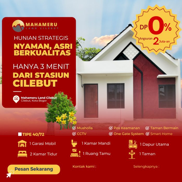 Rumah dekat stasiun cilebut