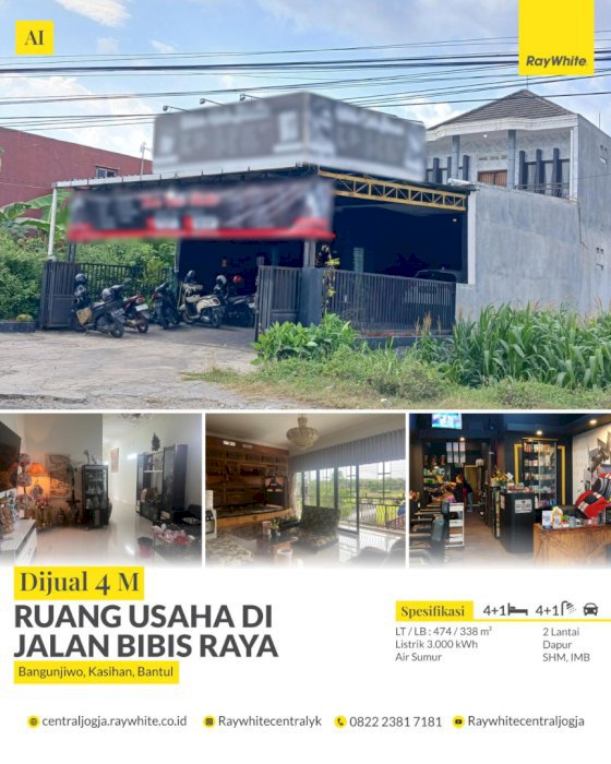 Ruko Cocok Untuk Usaha & Rumah Tinggal di Jl Bibis Raya Kasihan Bantul