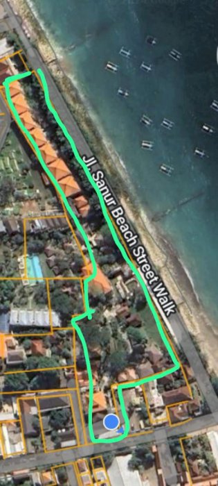 Jual tanah los  pantai sanur