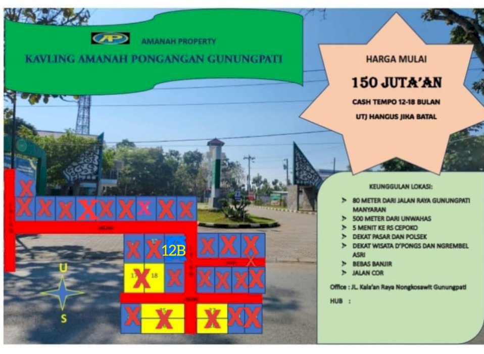 Tanah dekat jalan raya