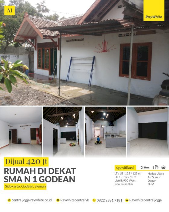 Di jual Rumah Tinggal Lokasi Strategis Dekat SMA N 1 Godean