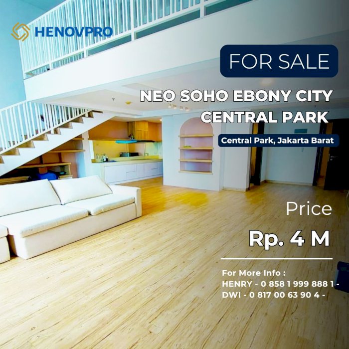 Dijual Cepat Neo Soho Ebony Furnish Harga Special City View City