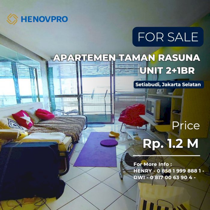 DIBAWA NJOP Taman Rasuna Unit 2+1BR Epic View TURUN HARGA