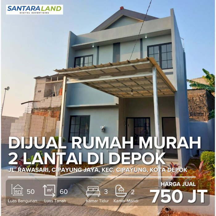 Rumah Murah 2 Lantai di Depok - Cicilan Mulai 4 Jutaan!