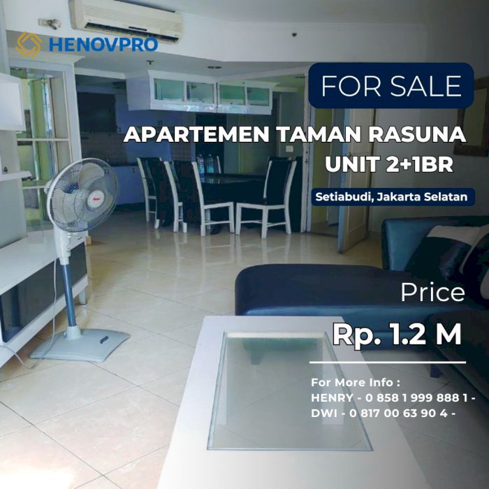 DIBAWAH NJOP Taman Rasuna Unit 2+1BR Epic View TURUN HARGA