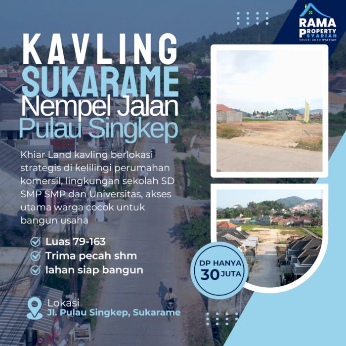 JUAL TANAH KAVLING MURAH SUKARAME NEMPEL PULAU SINGKEP BANDAR LAMPUNG