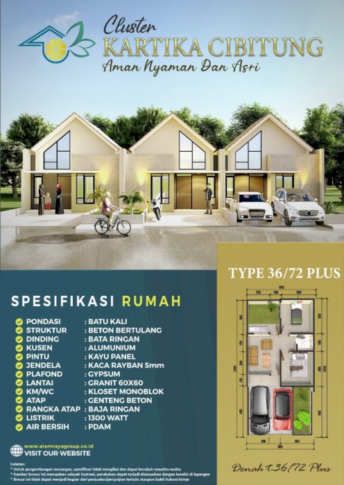 Perumahan Modern Minimalis Cluster Kartika Cibitung Bekasi