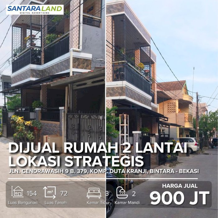DIJUAL RUMAH 2 LANTAI LOKASI STRATEGIS - BEKASI BARAT