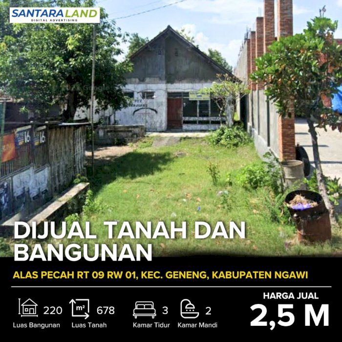 Dijual Tanah dan Bangunan