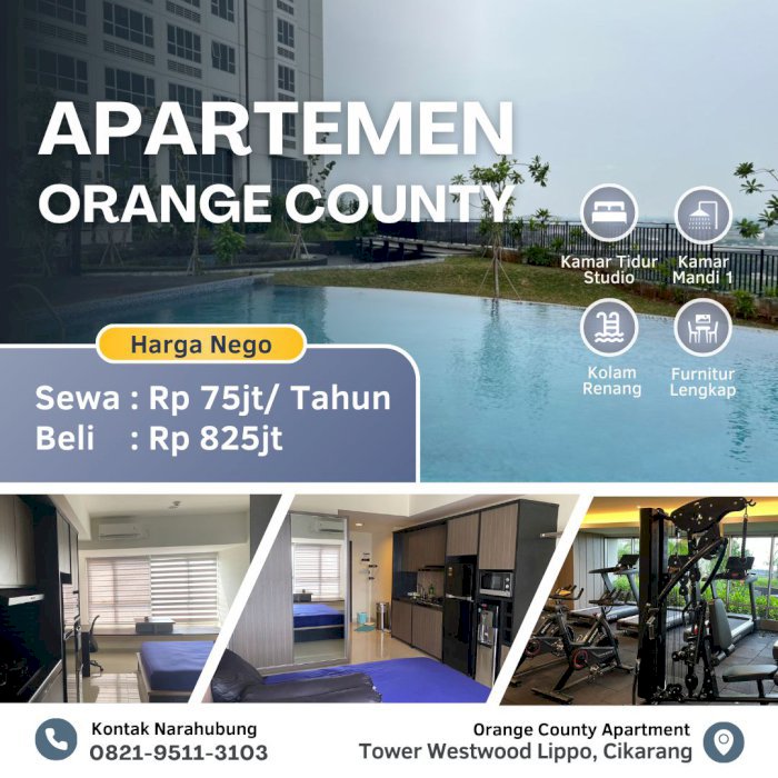 Untuk Dijual Atau Sewa Apartemen Orange County Lippo Cikarang Nego