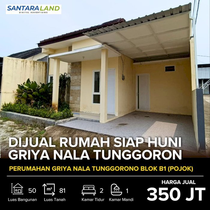 Rumah Baru Type 50/81 di Perumahan Griya Nala Tunggorono