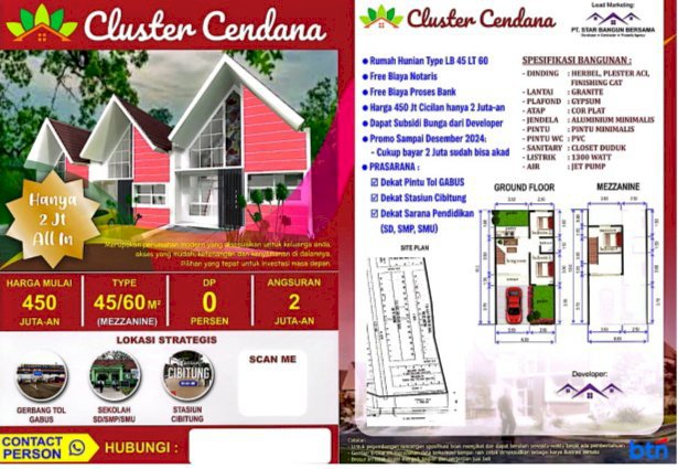 Perumahan Cluster Cendana Lokasi Strategis Di Muktiwari