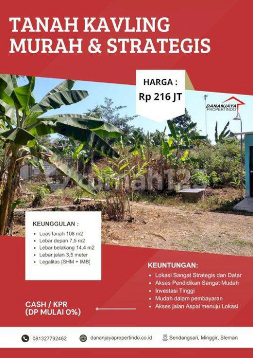 Investasi Tanah Kavling Strategis di Jogja, Dekat Mang Engking