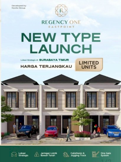 Rumah 2Lt Start 900 Jutaan di Regency One Eastpoint Surabaya