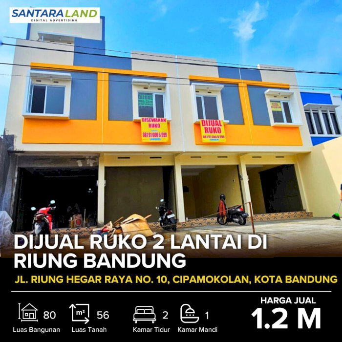 Dijual Ruko 2 Lantai di Riung Bandung, Strategis dan Terjangkau