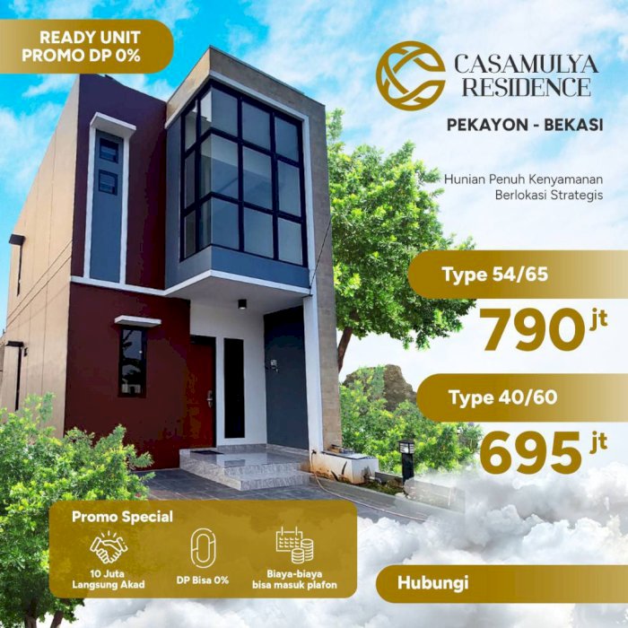 RUMAH CLUSTER 700JUTAAN, 8 MENIT KE GGP PEKAYON, 10JT LANGSUNG AKAD