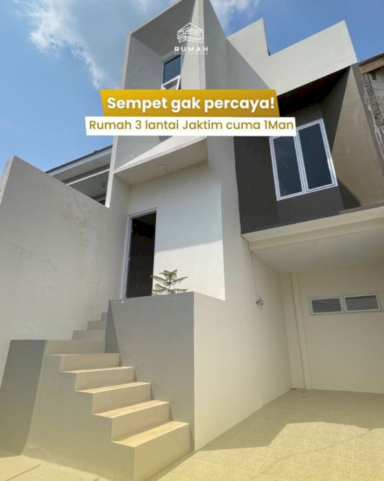 Rumah 3 lantai ready stok JAKTIM,10 menit ke LRT harga mulai 1,4M aja