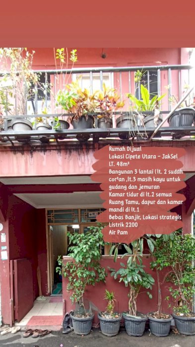 Jual Rumah 3 Lantai Lokasi Strategis Harga NEGO Kebayoran Baru Jaksel