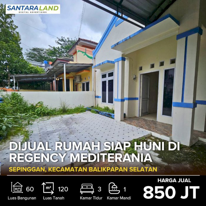 Dijual Rumah di Regency Mediterania FB09, Balikpapan