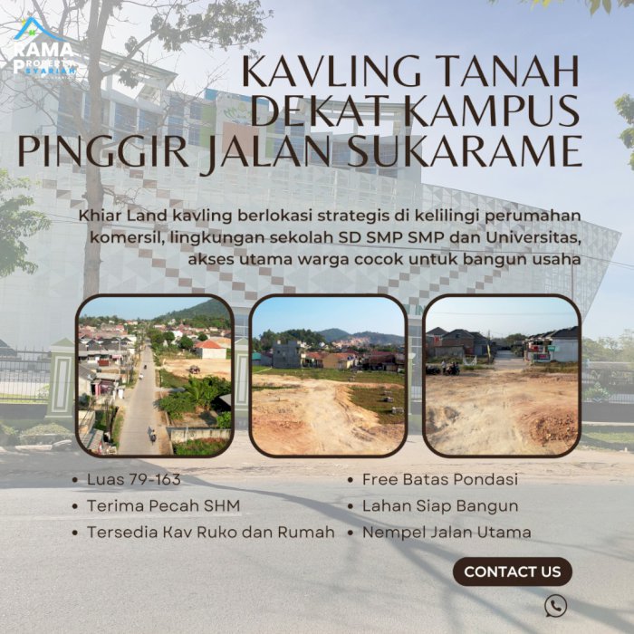 Tanah Kavling Ruko dan Rumah Lokasi Strategis dekat UIN Bandar Lampung