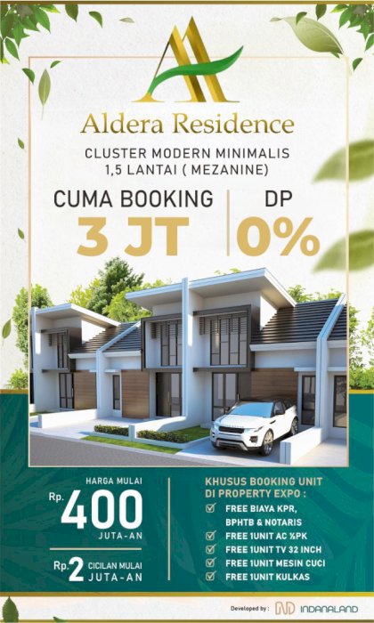 CLUSTER MODERN DP 0% CUKUP BOOKING ALDERA RESIDENCE CIANTRA CIKARANG