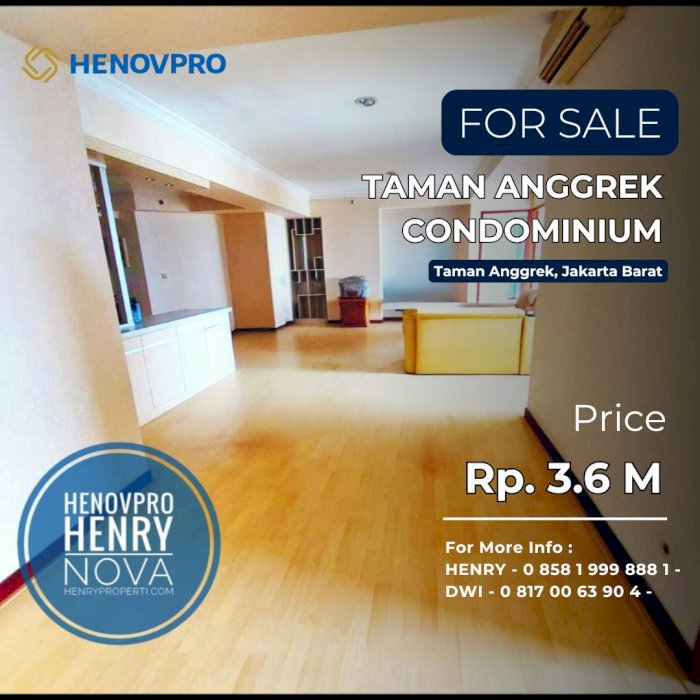 Taman Anggrek Condo 4+1BR Best City View Best Investment