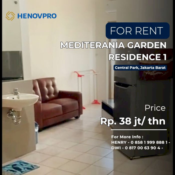 Mediterania 1 Apartment Unit 1BR Harga Terbaik Jarang Ada