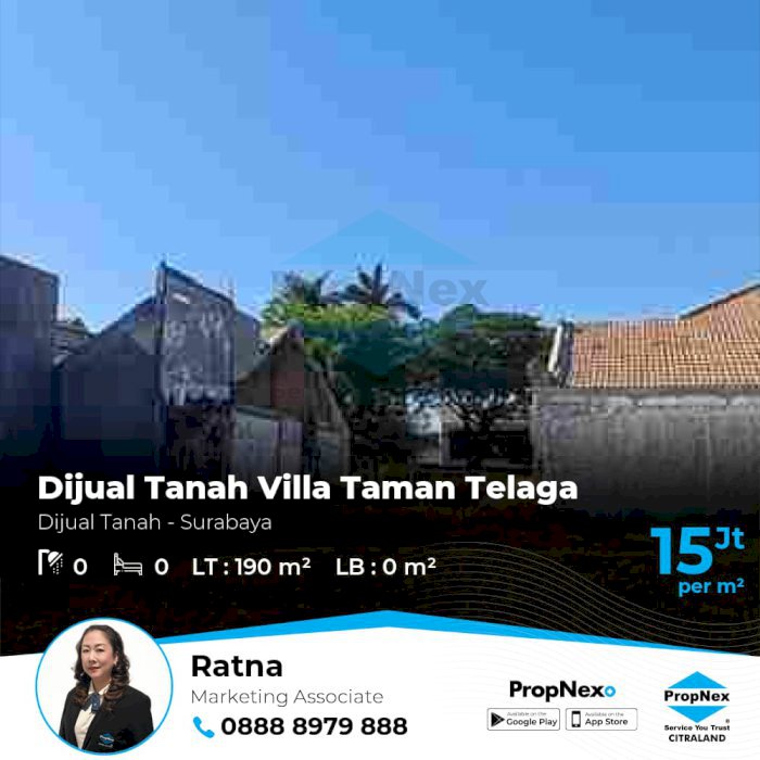 Dijual Tanah Villa Taman Telaga