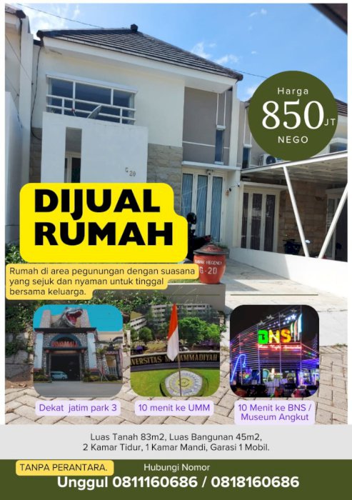 DIJUAL RUMAH DI KAYANA REGENCY, KOTA BATU
