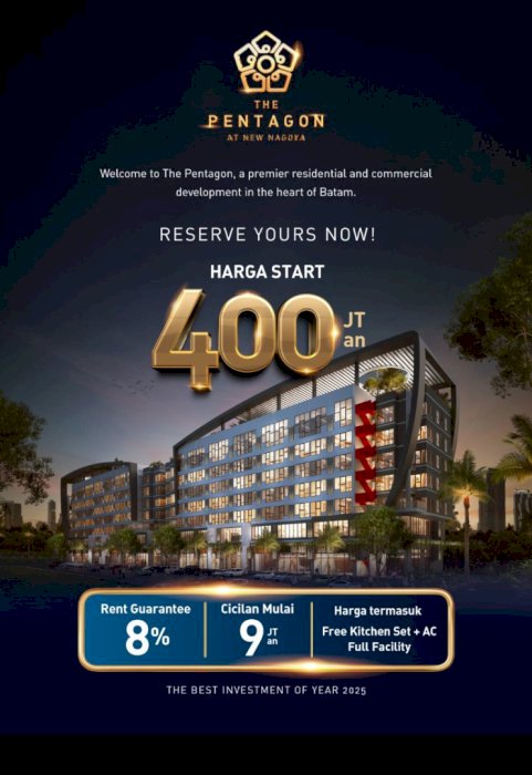 New Nagoya Apartemen The Pentagon view city-Sea lokasi Depan SNL