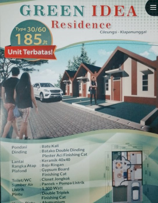 Perumahan Subsidi Lokasi Strategis Di Kelapa Nunggal Bogor