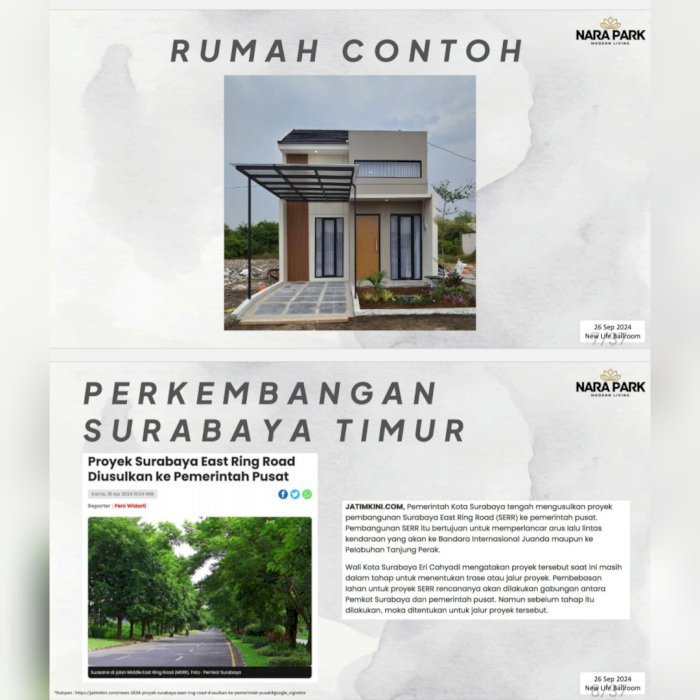 Free DP&Biaya2 Start 400Jutaan Dekat OERR MERR SURABAYA