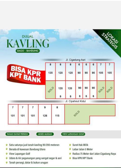 Jual Tanah Area Dago Bandung